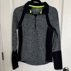 SO Gray and Black Pullover with Neon Accents